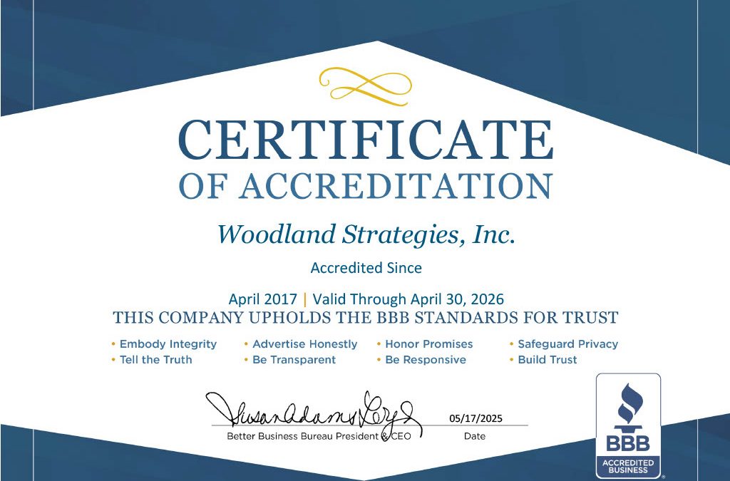 BBB Certificate of Accreditation